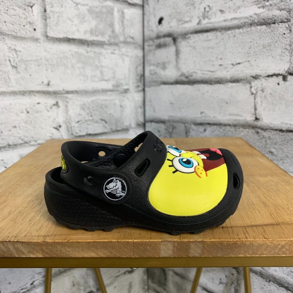 Crocs x SpongeBob SquarePants Nickelodeon Classic Clogs Toddlers 4C5 Beach Shoes - Picture 3 of 8